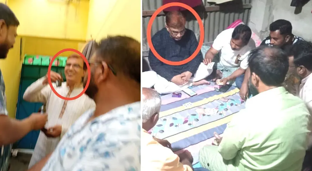 ফতুল্লায় বিএনপি নেতার ফেনসিডিল সেবন ও জুয়ার ছবি ভাইরাল